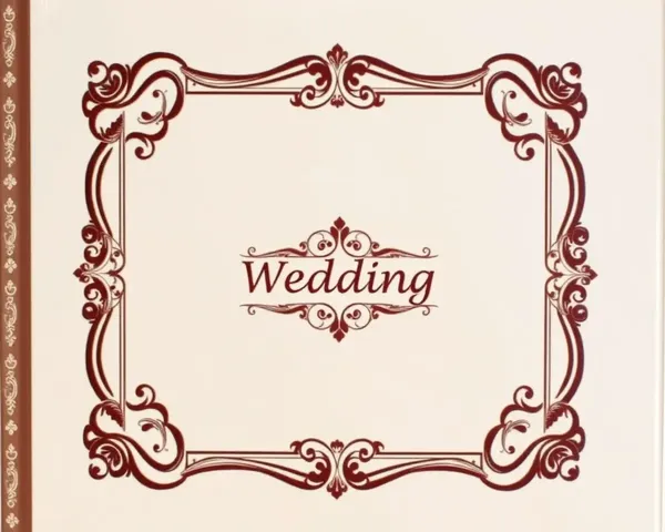 Elegant Ornate Wedding Album Cover PSD Free Download 12x36