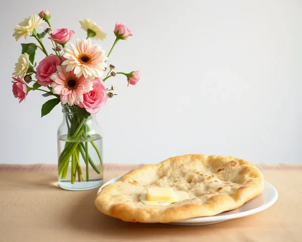 Elegant Table Setting with Steaming Aata Bread and Butter