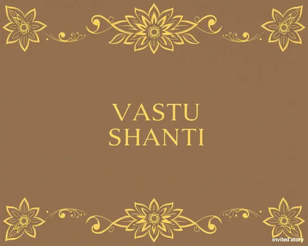 Elegant Vastu Shanti Invitation Card with Floral Pattern
