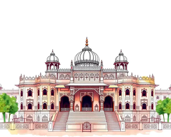 Elegant Watercolor Indian Palace on Bhojnalaya Banner