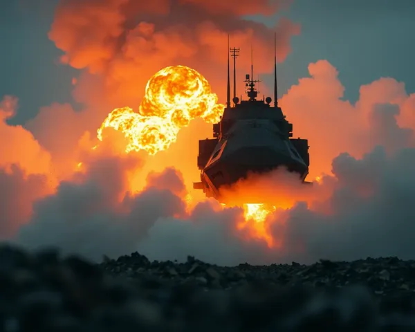 Endeavour Emerges from Smoke and Debris with Fiery Explosion