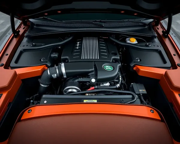 Engine and Interior Details of Range Rover Sport