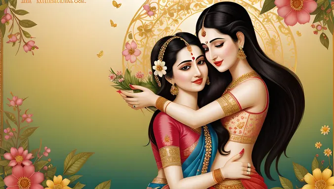 Eternal Love Whispers in Radha Krishna's Embrace