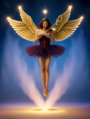 Ethereal Angels Play Haunting Melody in Mid-Air