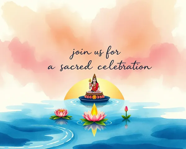 Ethereal Mahashivratri Invitation with Ganges River Scene