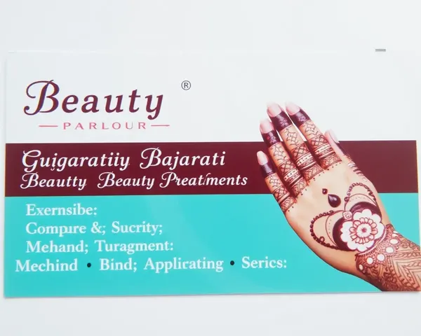 Expert Gujarati Beauty Treatments Visiting Card