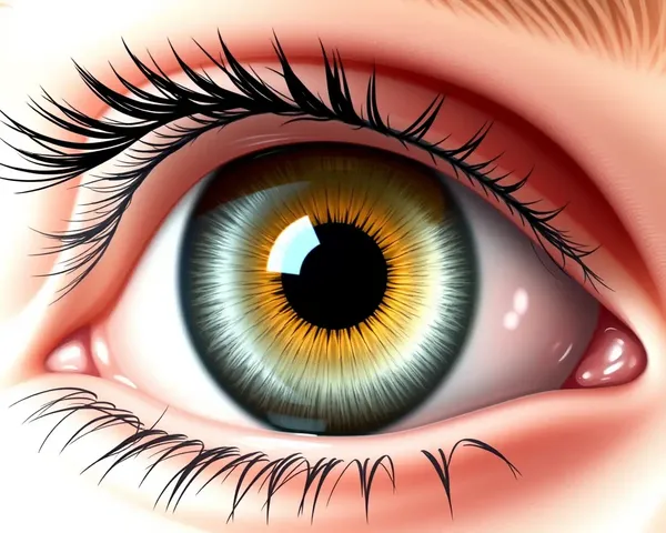 Eye Diagram with Cornea, Iris, Pupil, and Retina