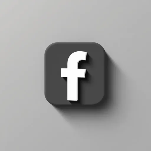 Facebook Icon Black Color Scheme Used on Facebook