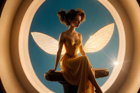 Fairy Holds Tiny Letter A Amidst Delicate Flower Halo