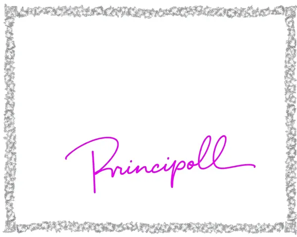 Fancy Pink Signature with Glittery Border PNG