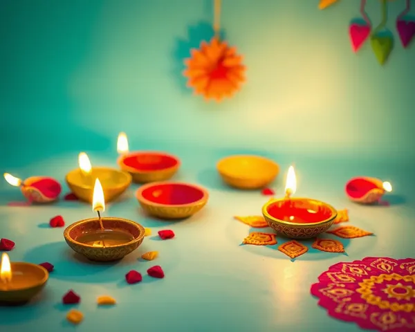Festive Diwali Scene with Bright CB Background