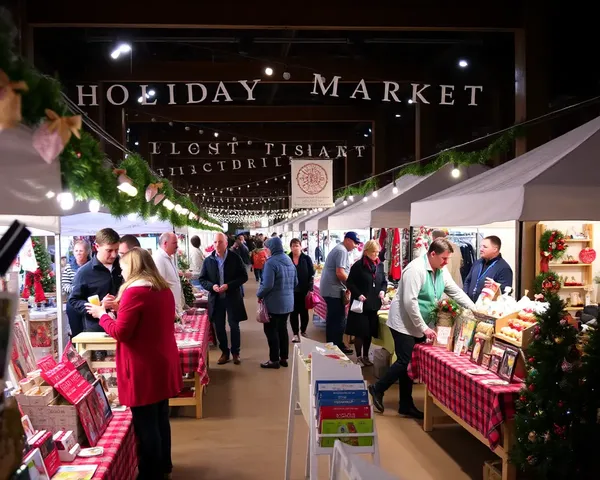 Festive Holiday Market with Handmade Crafts and Treats