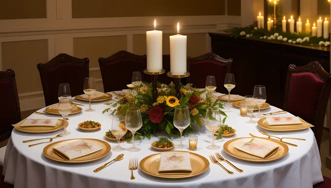 Festive Table Setting with Towering Sheer Khurma Centerpiece