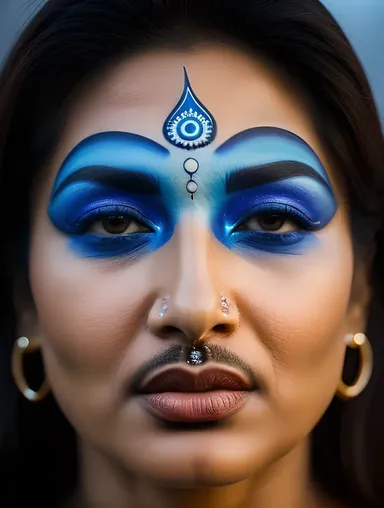 Fierce Lord Shiva with Glowing Third Eye and Determined Eyes