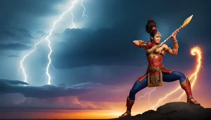 Fierce Sada Shiva Wielding Trident and Conch Shell