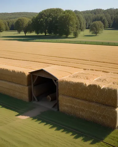 Filling the Air with Hay and Animal Feed