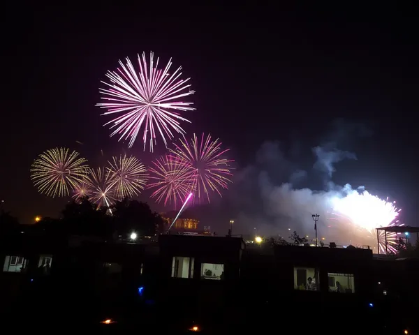 Fireworks and Night Sky for Diwali Festival Images