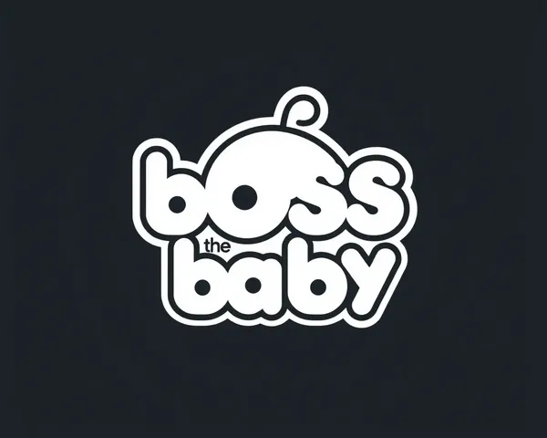 Flat Modern Boss Baby Logo with Bold Sans-Serif Font