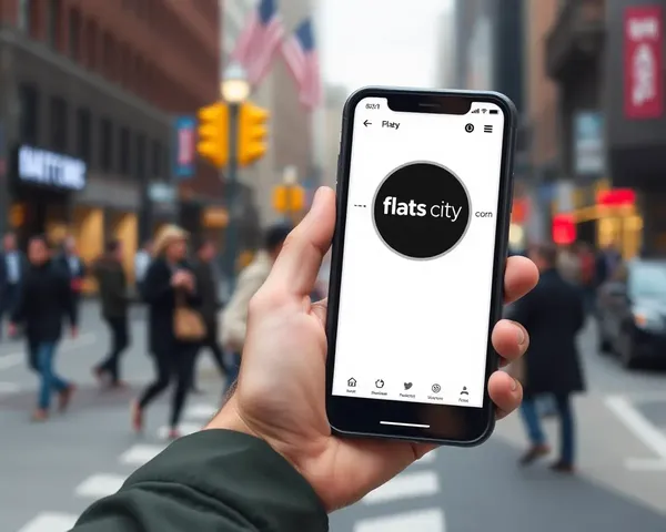 Flats City Com App on Smartphone Screen