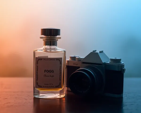 Fogg Perfume Bottle in Vintage Camera Still Life