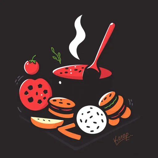 Food Icon Representing Delicious Cuisine