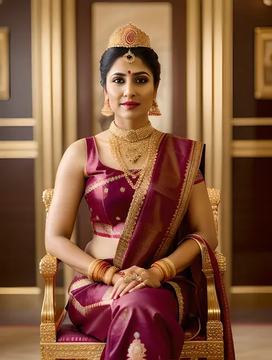 Formal Indian Royalty: x Bhabhi's Ornate Portrait