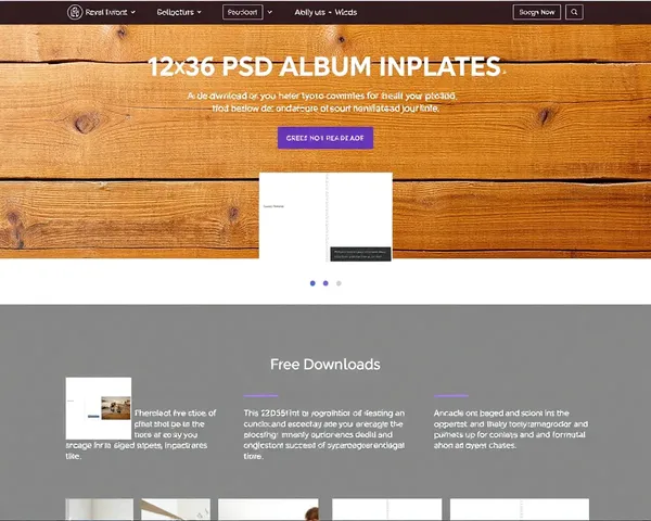 Free 12x36 PSD Album Template Download Available