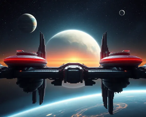 Free 4x6 HD Space Station Background with Stars Download PSD