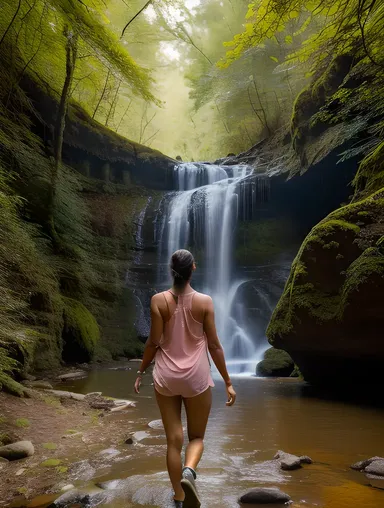 Free Indian Girl Explores Dense Forest