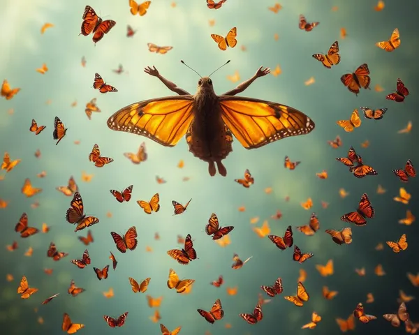 Free Sudithar Floats Amidst Butterfly Swarm