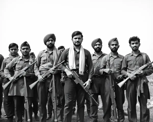 Freedom Fighters Unite with Chandrashekhar Azad Holding Guns