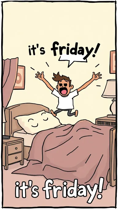 Friday Morning Excitement and Jumping Out of Bed