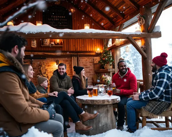Friends Laugh and Chat at Rustic Takiya Evening