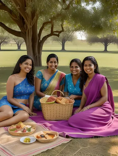 Friends Picnic Under Karadi Tree's Shade