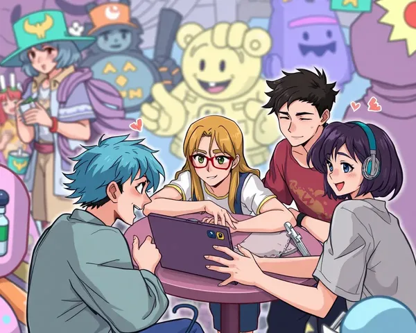 Friends Play Nexon Game with Colorful Characters and Items