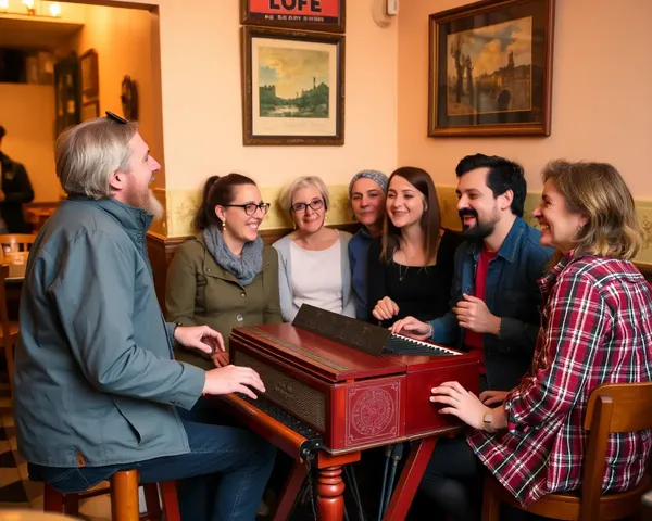 Friends Sing and Play Harmonium Together