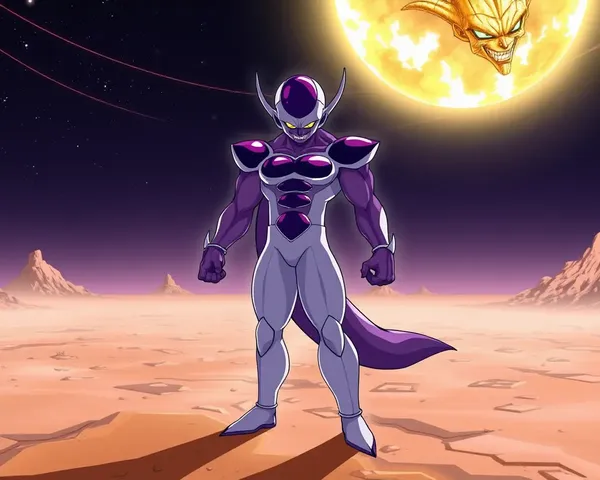 Frieza Standing Menacingly with Dragon Ball Distant