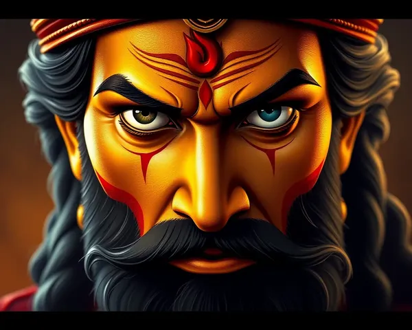 Full HD Shivaji Maharaj Close-up Face PNG with Determined Expression and Glow