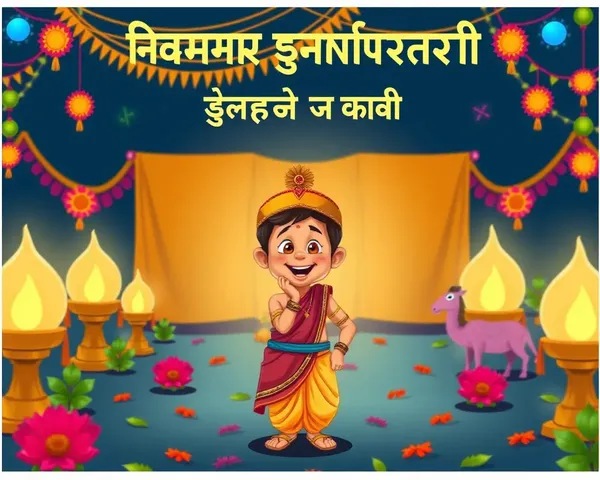 Fun Makar Sankranti Invitation Card in Marathi Cartoon