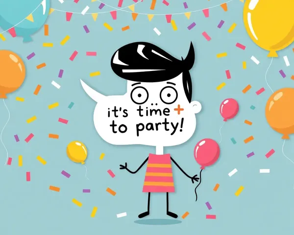 Fun Puberty Invitation with Confetti and Balloons
