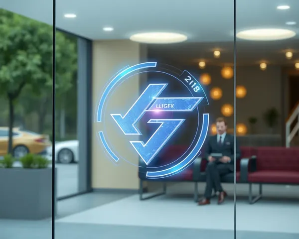 Futuristic 3D Glass Window Logo Mockup with Holographic Effect Design