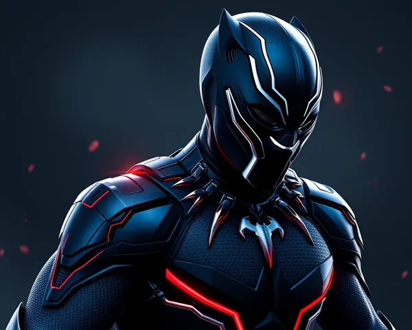 Futuristic Black Panther Suit for Laptop Wallpaper 4K