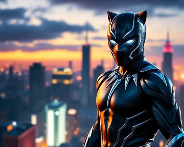 Futuristic Black Panther Suit on iPhone 4K Wallpaper