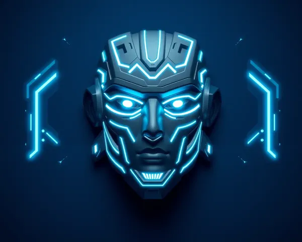 Futuristic CR7 Face with Glowing Circuits Design