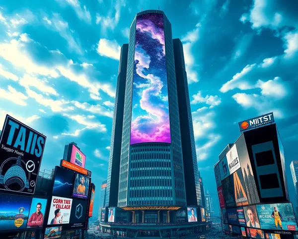 Futuristic City Sky with Swirling Clouds and Stars