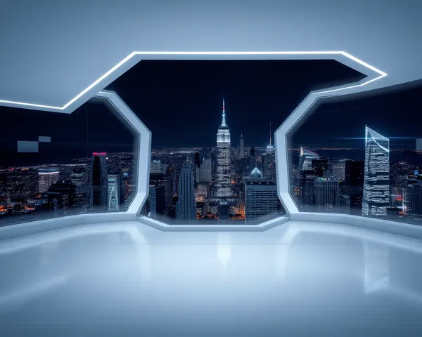 Futuristic City Skyline Background with Sleek Design in HD 1080p