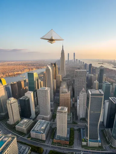 Futuristic City with Baudhayana's Mathematical Buildings
