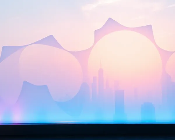 Futuristic Cityscape Backdrop on a Gloo Wall PNG