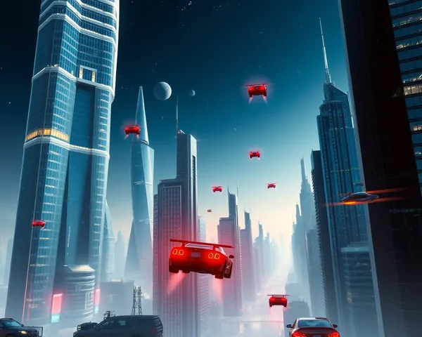 Futuristic Cityscape Wallpaper Defies Physics and Gravity