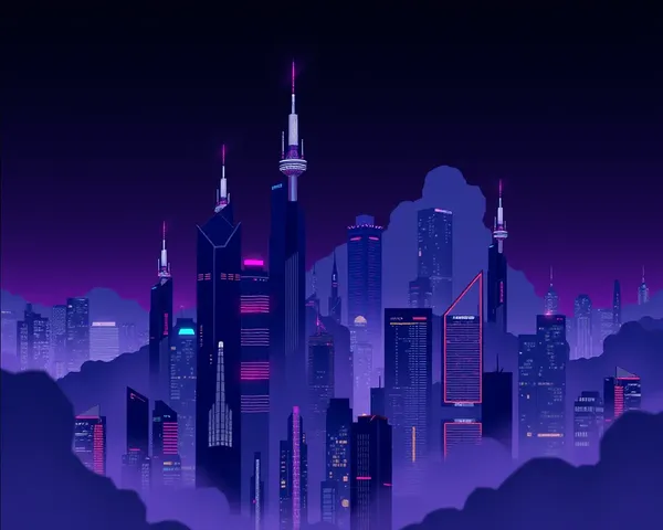 Futuristic Cityscape at Night with 1280x720 Pixel Background